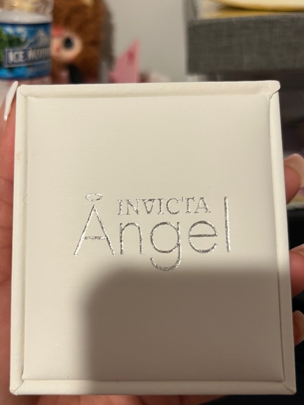 Invicta Ángel Silver Heart Pendant Necklace with Crystal - Picture 3 of 3